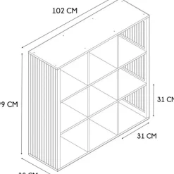 Etagère module 9 cases 99x102cm - Kara