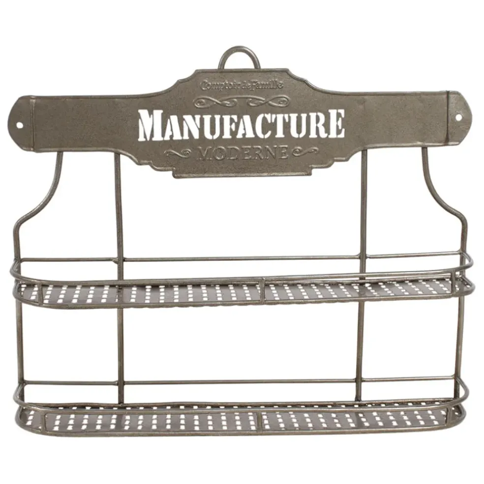 Etagère pour pot à épices en fer gris - manufacture