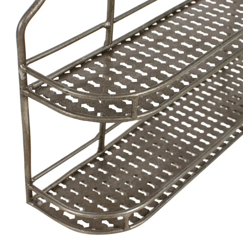 Etagère pour pot à épices en fer gris - manufacture