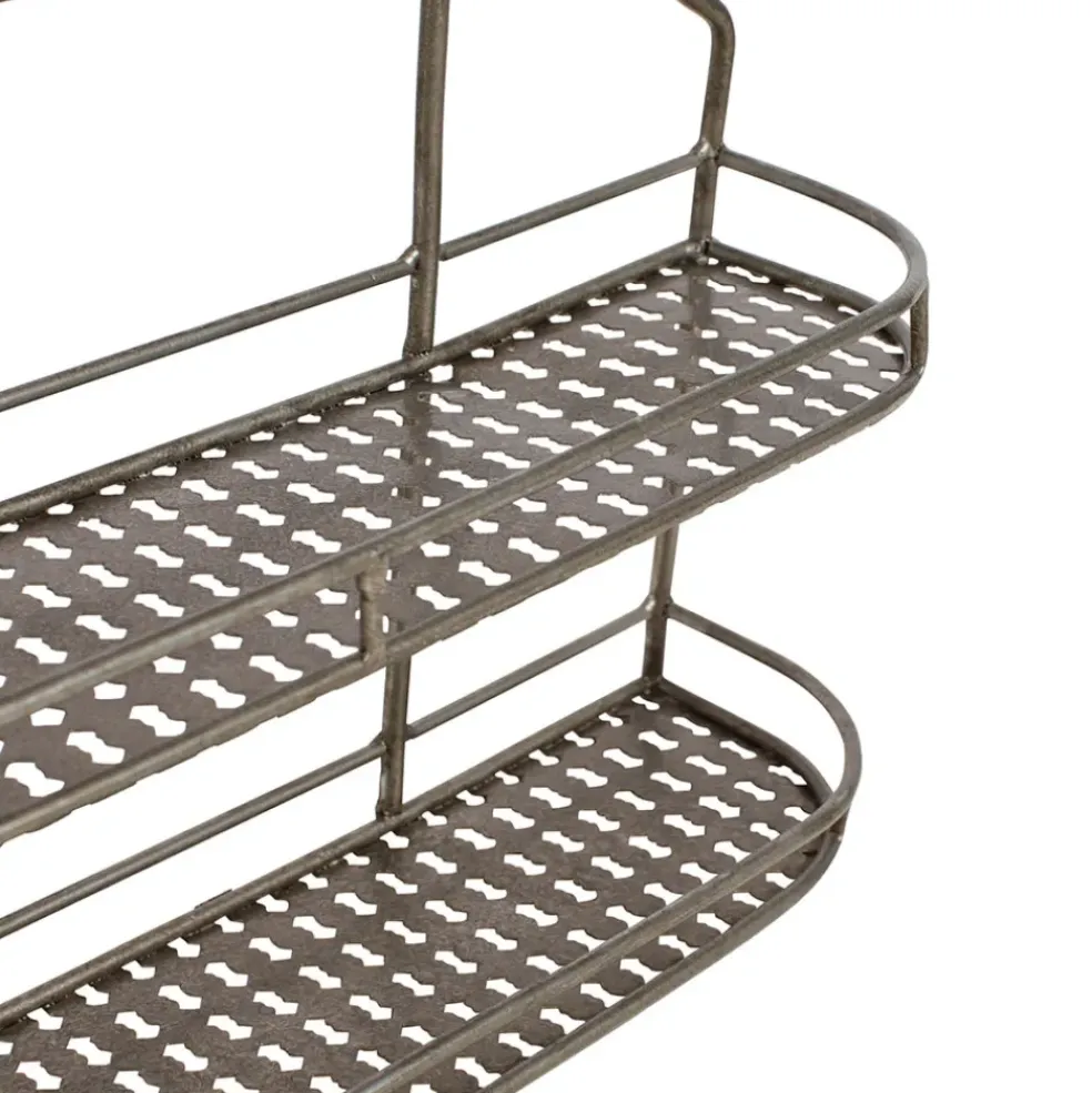 Etagère pour pot à épices en fer gris - manufacture