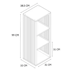 Etagères modulables 3 cases H99cm - Kara