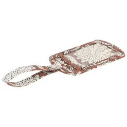 Etiquette bagage en coton rouge - Flaura