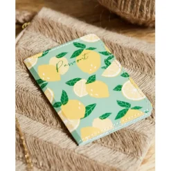 Etui passeport x2 multicolore 10x15cm papier coton recyclé - Retro Summer