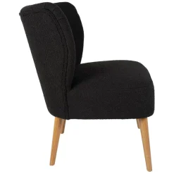 Fauteuil bouclette anthracite - Eleonor