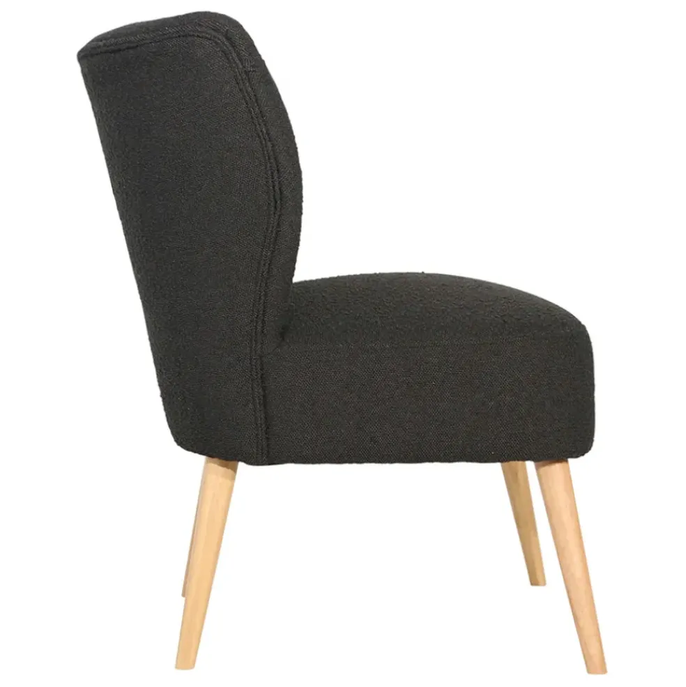 Fauteuil bouclette anthracite - Eleonor