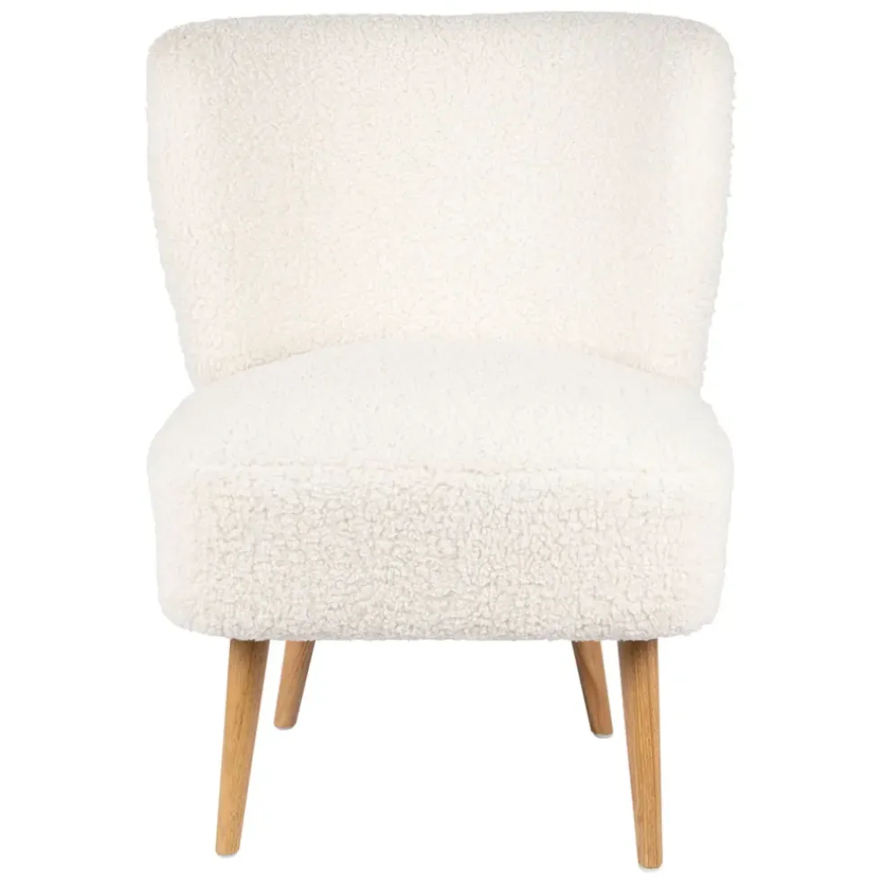 Fauteuil bouclette blanc crème - Elément