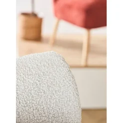 Fauteuil bouclette blanc - Eleonor