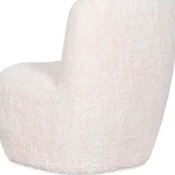 Fauteuil bouclette imitation fourrure blanc - Eve