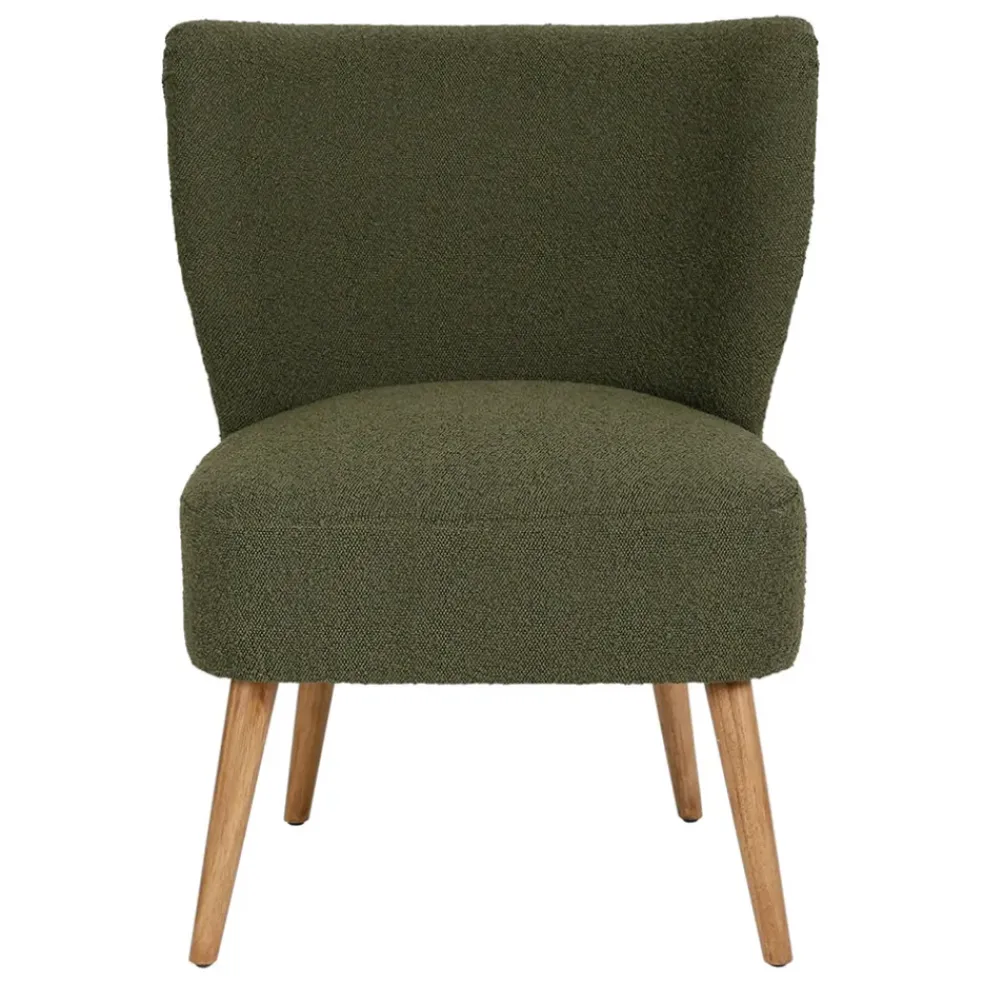 Fauteuil bouclette vert - Eleonor