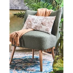 Fauteuil bouclette vert - Eleonor