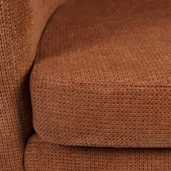 Fauteuil club en tissu terracotta - Tessia
