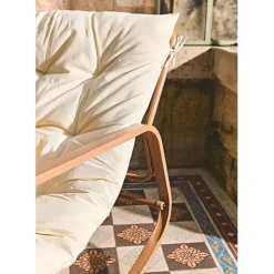 Fauteuil de jardin à bascule beige - Miami