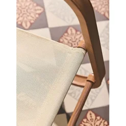 Fauteuil de jardin à bascule beige - Miami