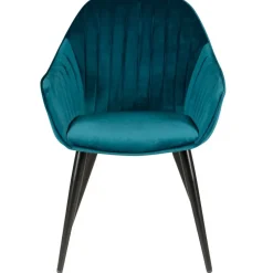 Fauteuil de salle à manger en velours bleu - Ben