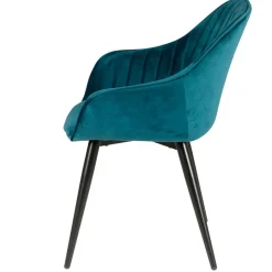 Fauteuil de salle à manger en velours bleu - Ben