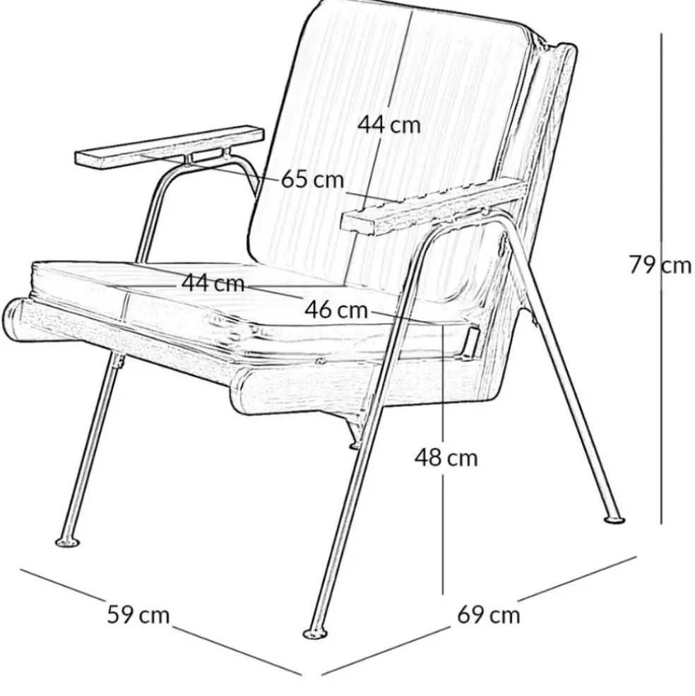 Fauteuil effet cuir marron clair - Lewis