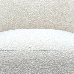 Fauteuil en tissu bouclette écru - Sixties