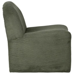 Fauteuil en tissu côtelé vert - Minimal