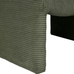 Fauteuil en tissu côtelé vert - Minimal