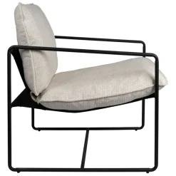 Fauteuil en tissu et fer écru - Elément