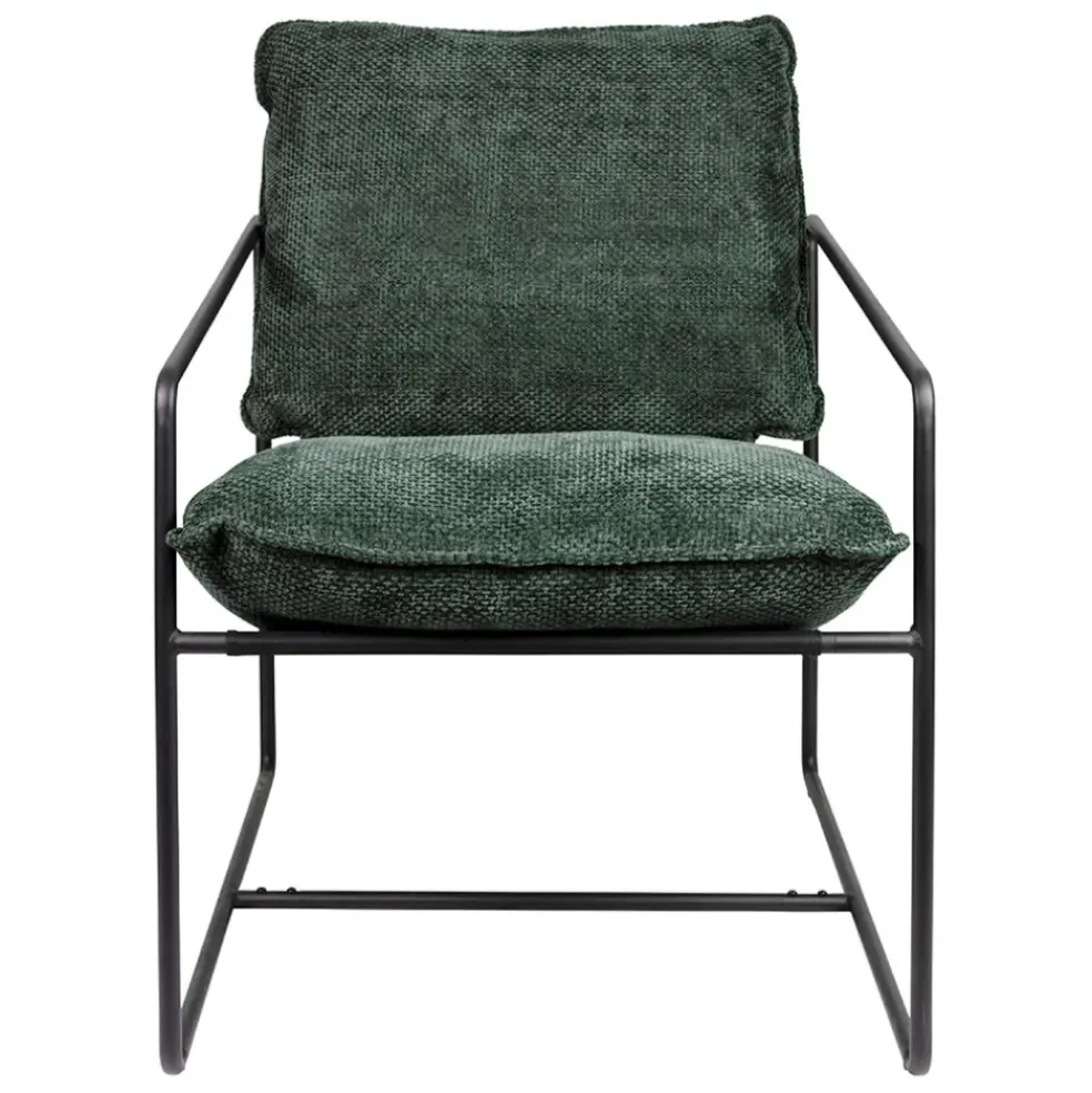 Fauteuil en tissu et fer émeraude - Elément