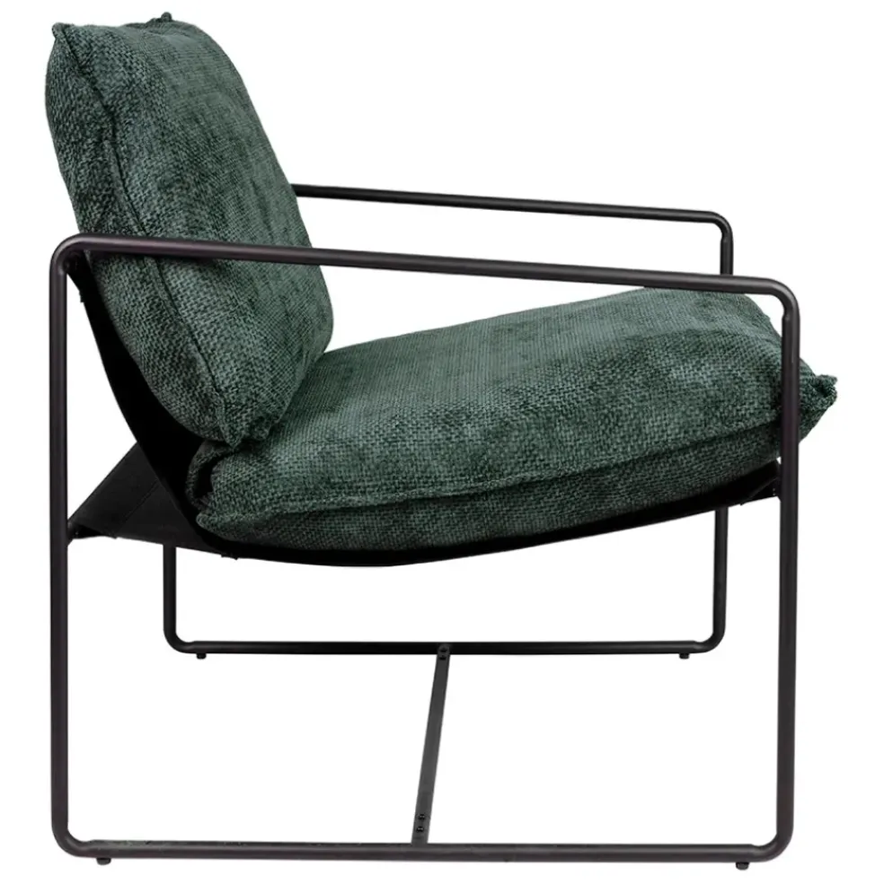 Fauteuil en tissu et fer émeraude - Elément