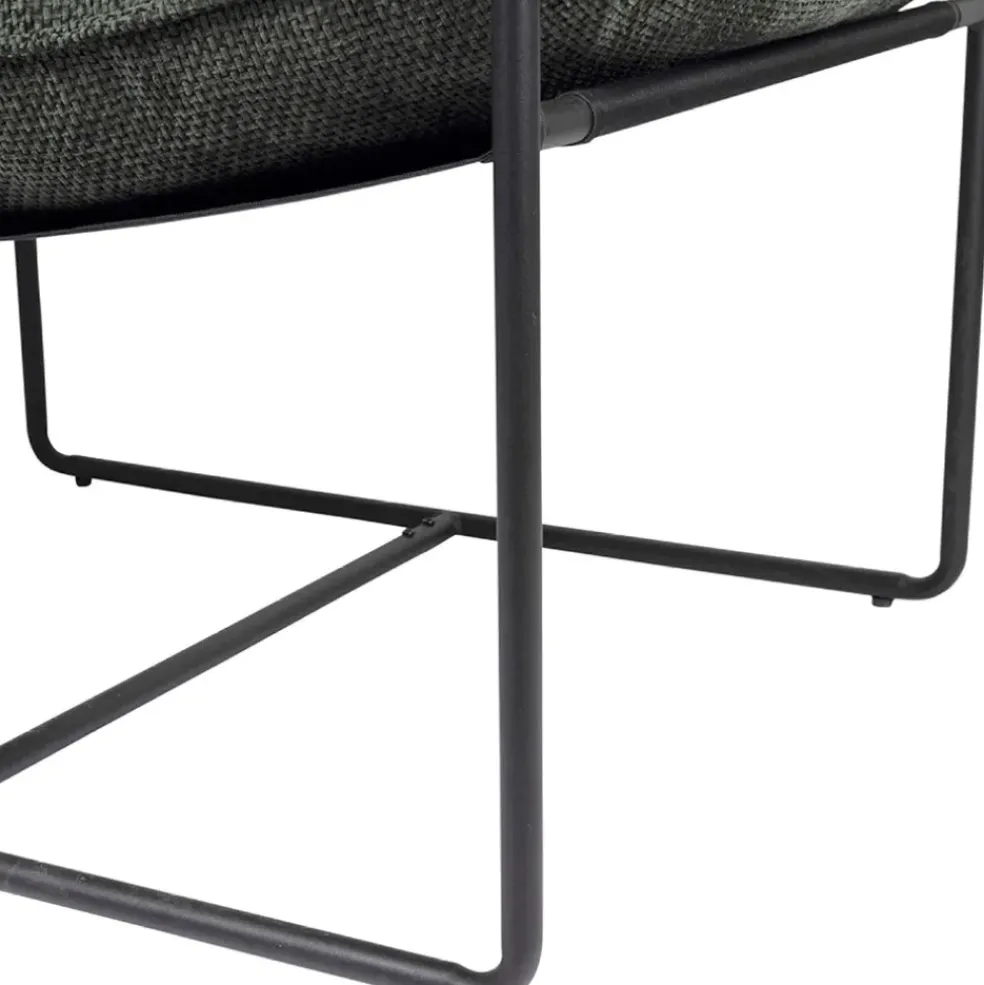 Fauteuil en tissu et fer émeraude - Elément
