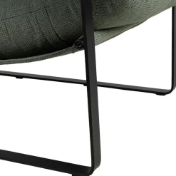 Fauteuil en tissu kaki et fer noir - Torsten