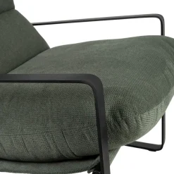 Fauteuil en tissu kaki et fer noir - Torsten