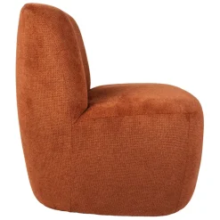 Fauteuil en tissu terracotta - Tessia