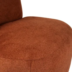 Fauteuil en tissu terracotta - Tessia