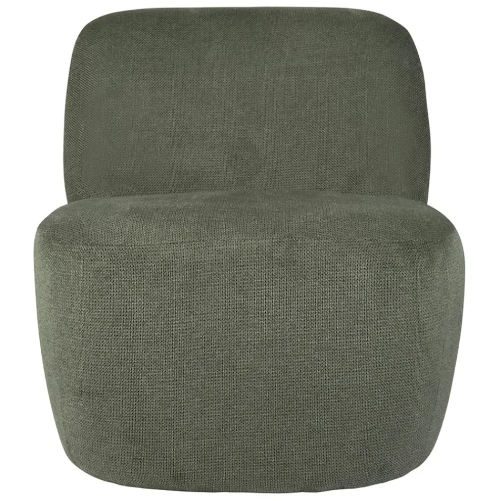 Fauteuil en tissu vert - Tessia