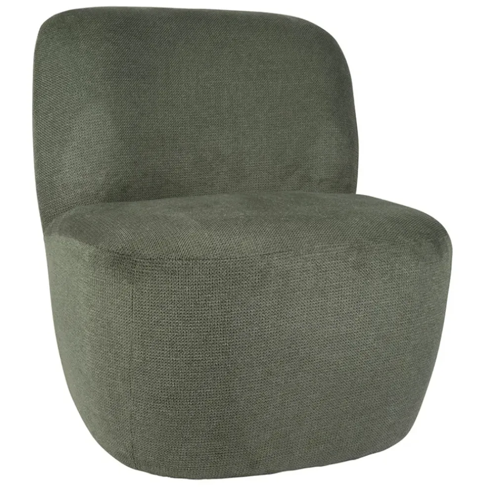 Fauteuil en tissu vert - Tessia