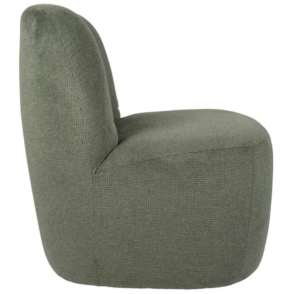 Fauteuil en tissu vert - Tessia