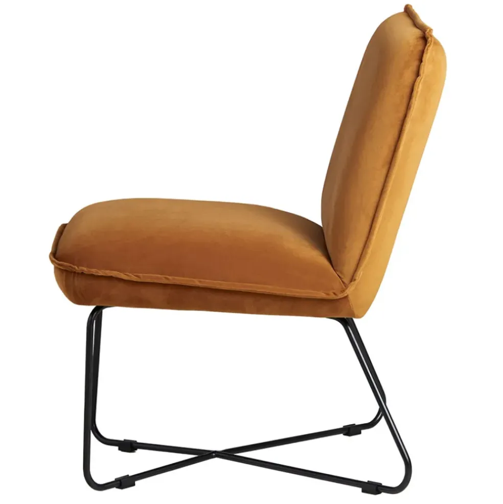 Fauteuil en velours ambre - Habby