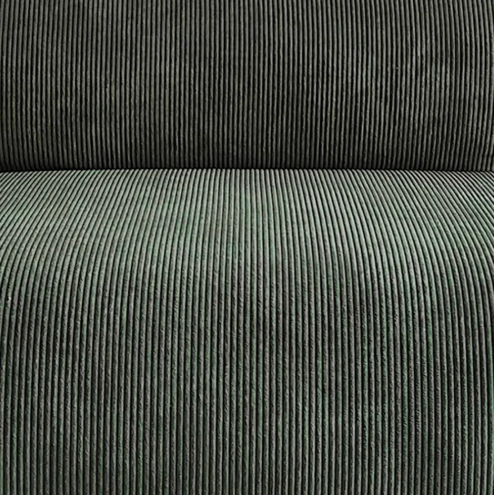 Fauteuil en velours côtelé vert - Chelsea