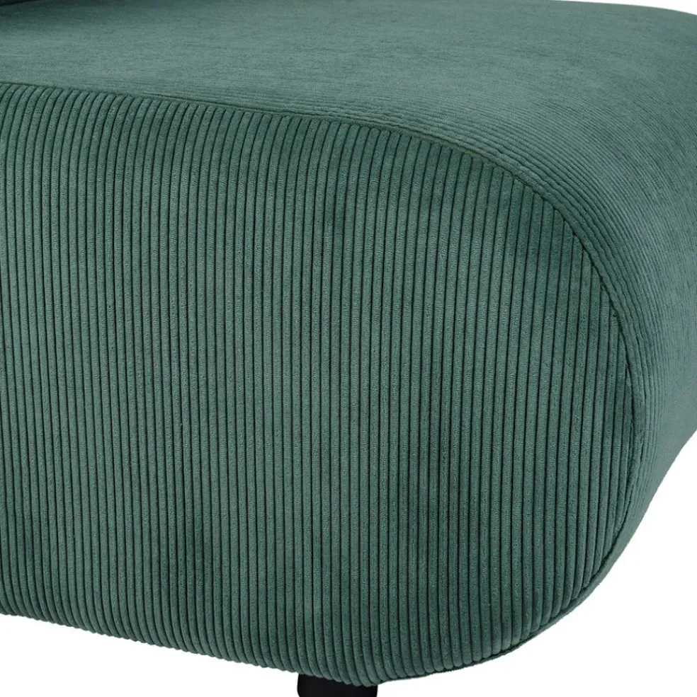 Fauteuil en velours côtelé vert - Chelsea