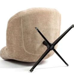 Fauteuil pivotant en tissu sable - Molto