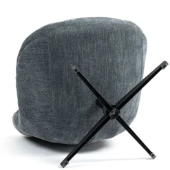 Fauteuil pivotant en tissu bleu - Molto