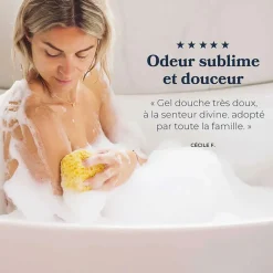 Flacon en verre gel douche écorce d'orange et poivre noir 290ml
