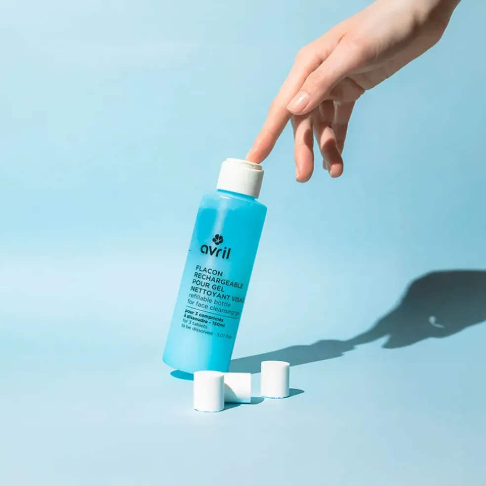 Flacon rechargeable pour gel nettoyant visage 200ml