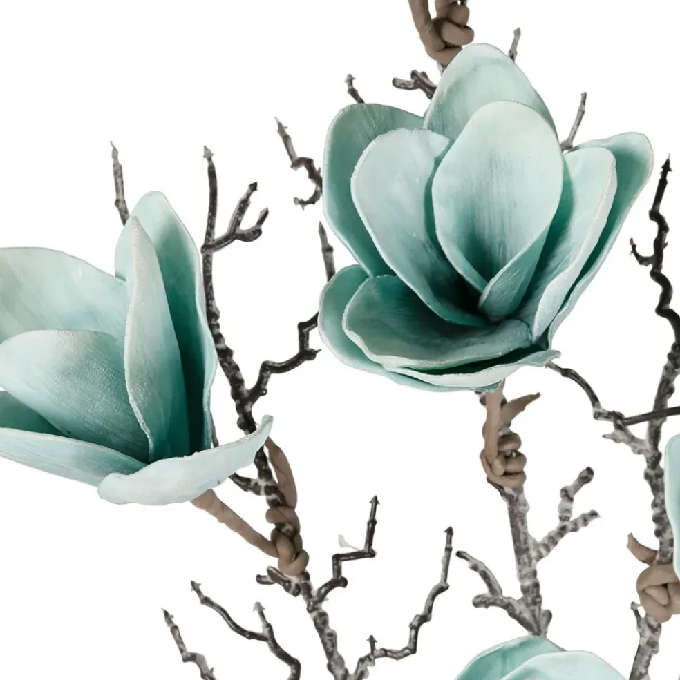 Fleur artificielle Magnolia turquoise h107cm