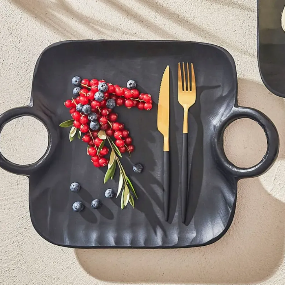 Fourchette en inox or et noir - barisa