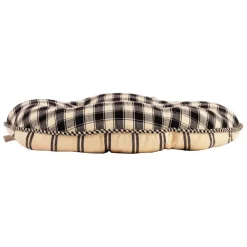 Galette chaise ronde en coton noir d40cm - Campagne