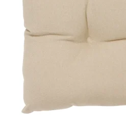 Galette de chaise carrée beige en coton