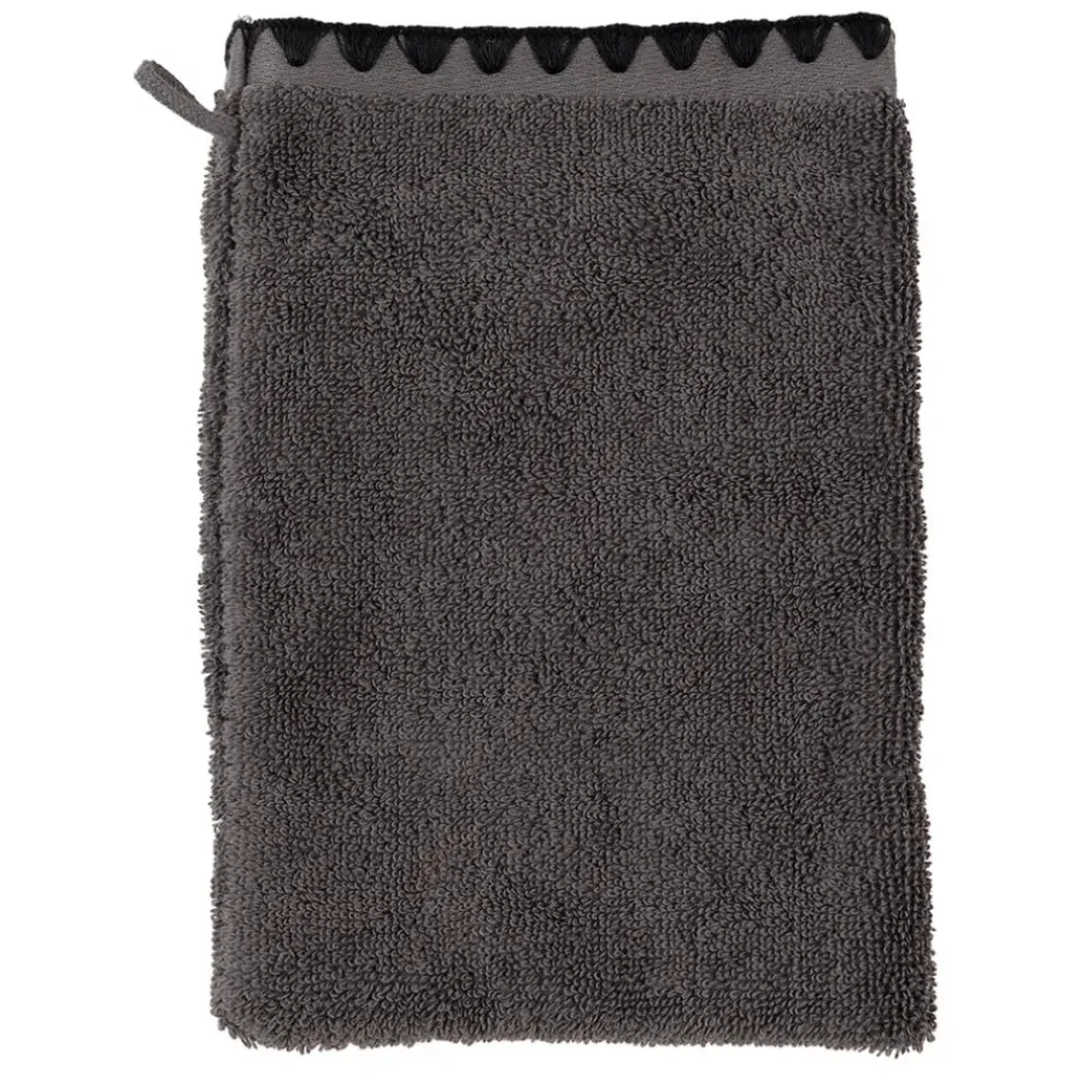 Gant de toilette en coton granit 15x21cm - Issey