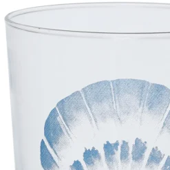 Gobelet coquille Saint-Jacques en verre bleu 36cl - Bodega