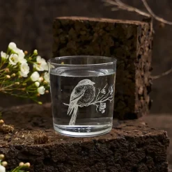 Gobelet en verre oiseau blanc 36cl - Bodega