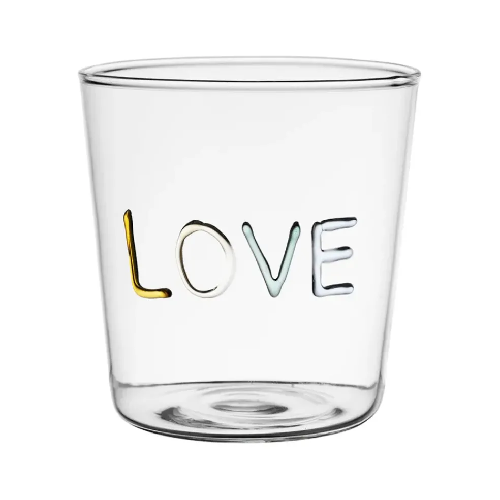 Gobelet love en verre multicolore 35cl - Colorea