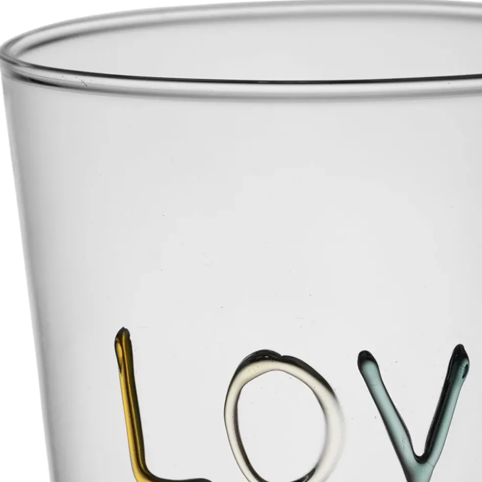 Gobelet love en verre multicolore 35cl - Colorea